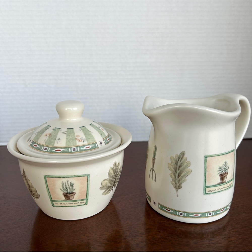 Portfolio by Pfaltzgraff Naturewood Sugar Bowl and Creamer